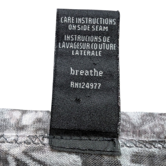 prAna Rapture Top Women S Cotton Blend Semi Sheer Grey White Y2K Shabby Fairy - Picture 12 of 15